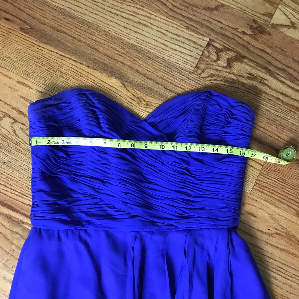 Vintage Kathryn Conover Purple Silk Strapless Dress - Picture 5 of 9